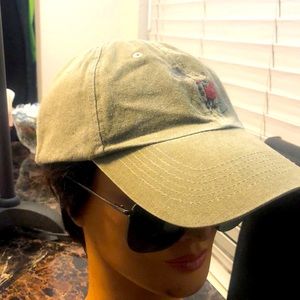 Disney Mickey Mouse Olive Red Baseball Cap Size Adjustable